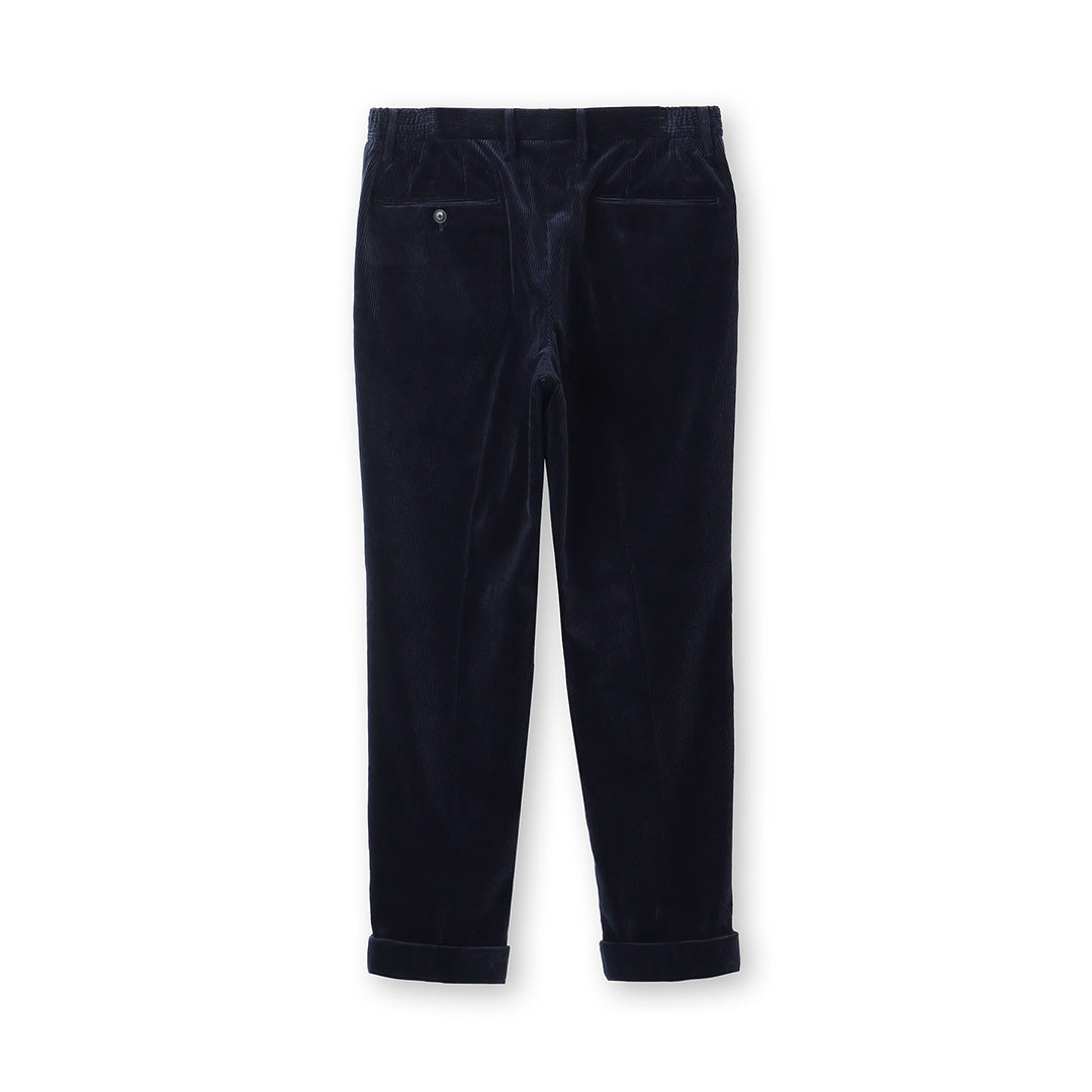 SUVIN PLATINUM Corduroy Easy Trousers Color: Navy