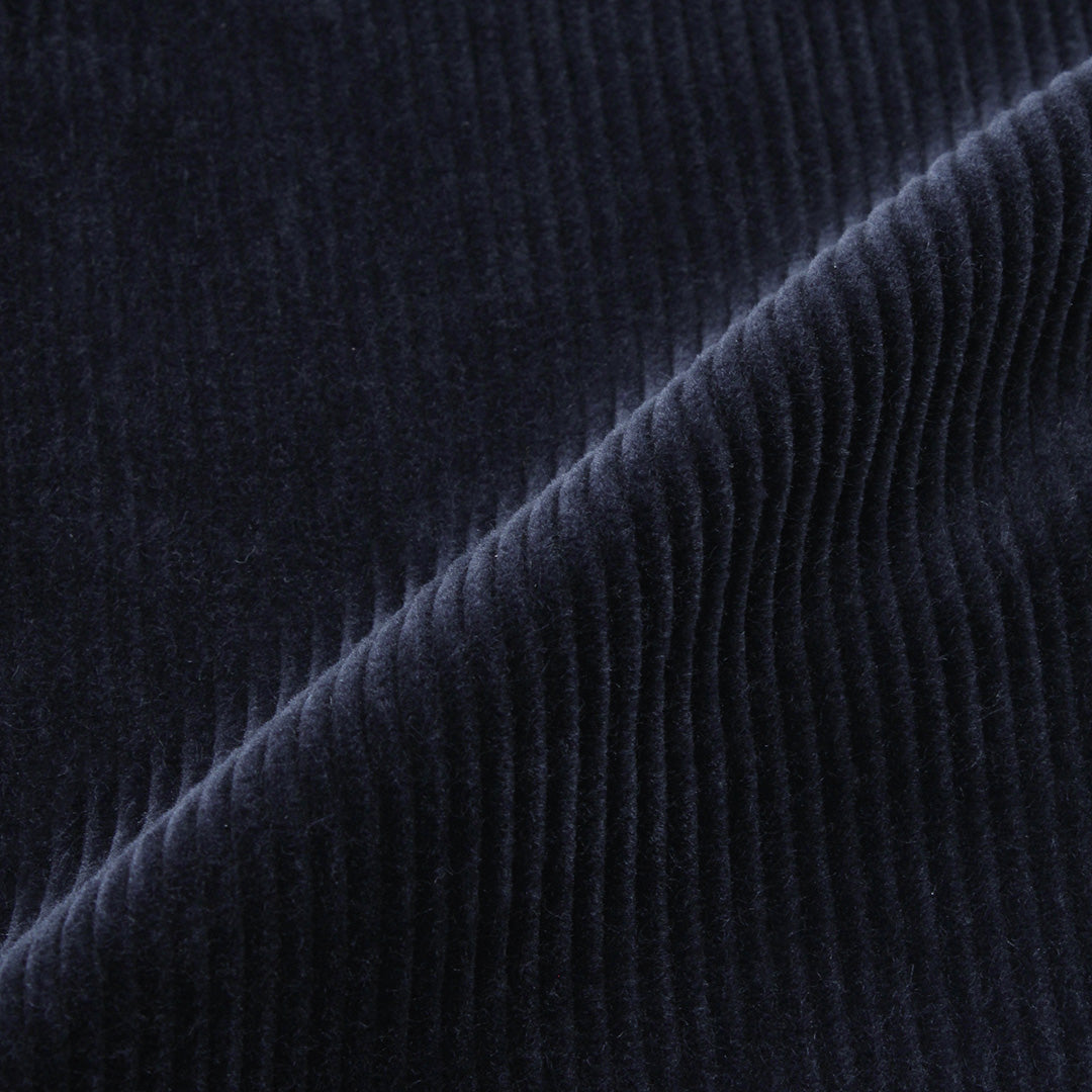SUVIN PLATINUM Corduroy Easy Trousers Color: Navy