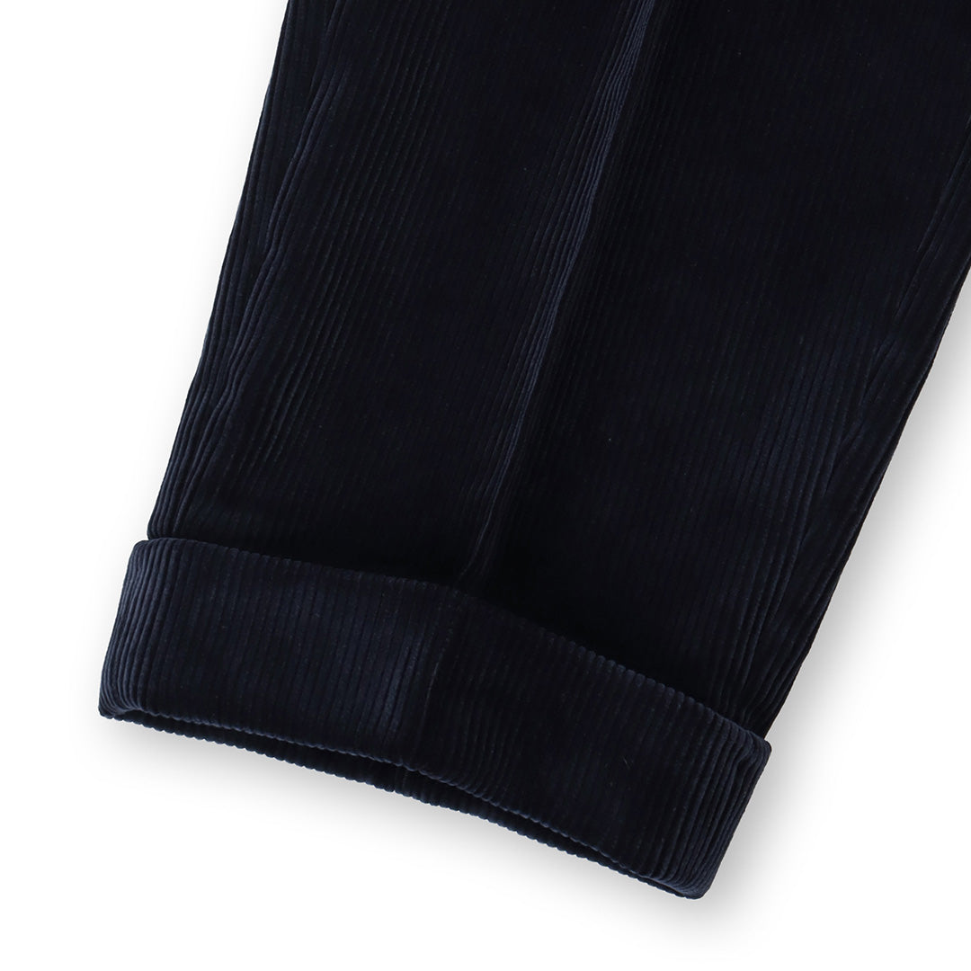 SUVIN PLATINUM Corduroy Easy Trousers Color: Navy