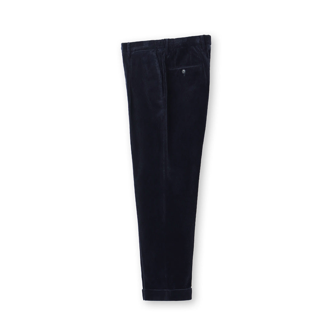 SUVIN PLATINUM Corduroy Easy Trousers Color: Navy