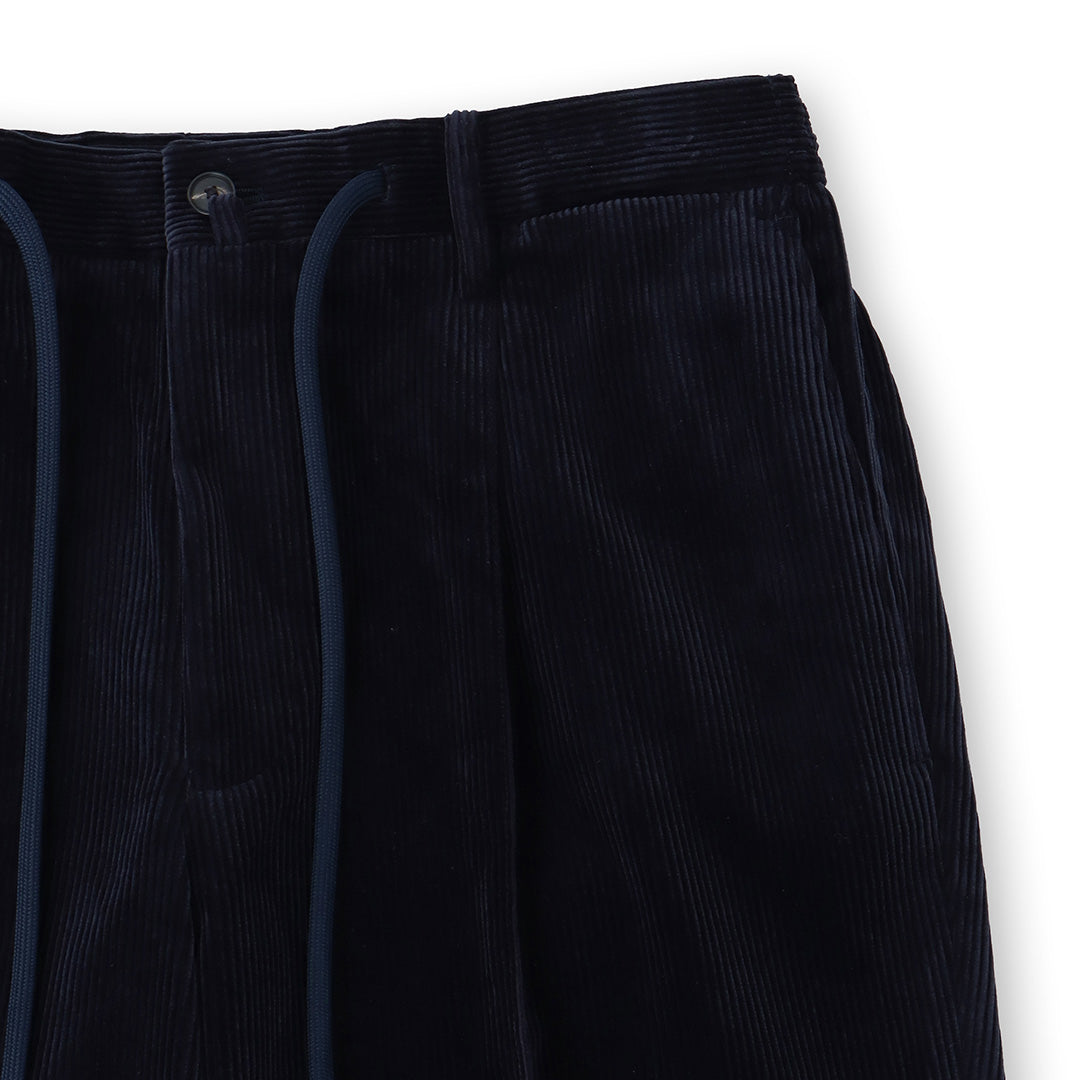 SUVIN PLATINUM Corduroy Easy Trousers Color: Navy