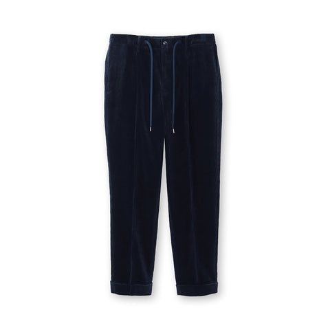 SUVIN PLATINUM Corduroy Easy Trousers Color: Navy
