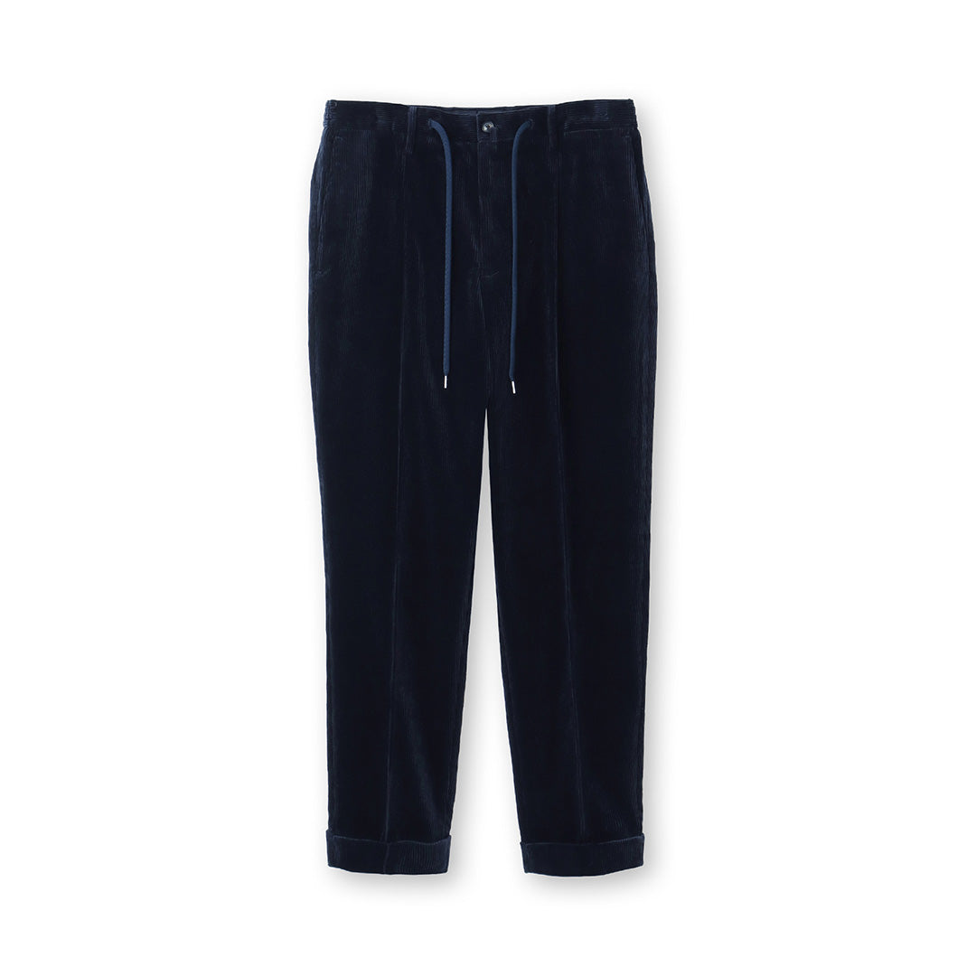 SUVIN PLATINUM Corduroy Easy Trousers Color: Navy