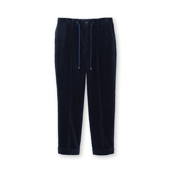 SUVIN PLATINUM Corduroy Easy Trousers Color: Navy
