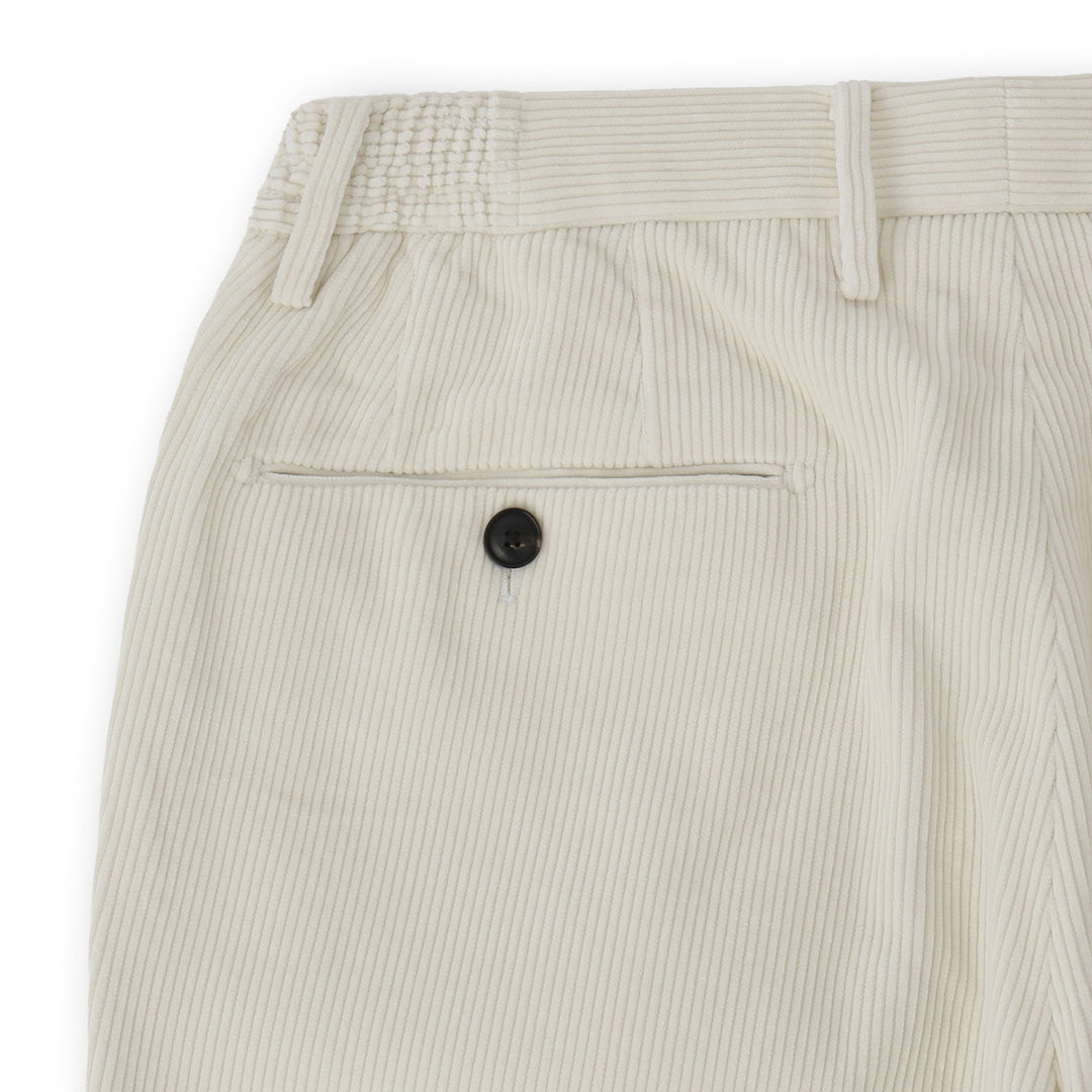 SUVIN PLATINUM Corduroy Easy Trousers Color: Off White