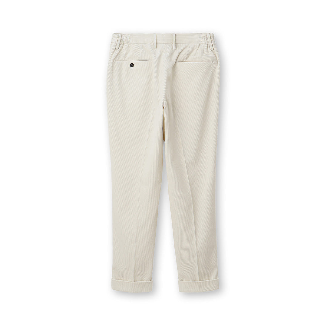 SUVIN PLATINUM Corduroy Easy Trousers Color: Off White