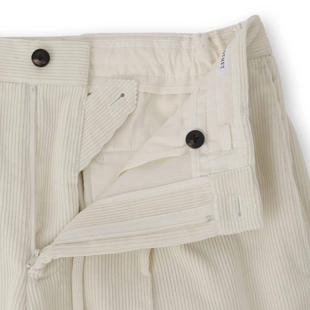 SUVIN PLATINUM Corduroy Easy Trousers Color: Off White