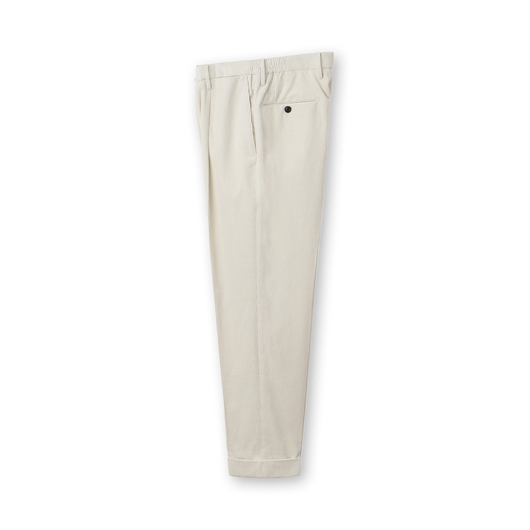 SUVIN PLATINUM Corduroy Easy Trousers Color: Off White