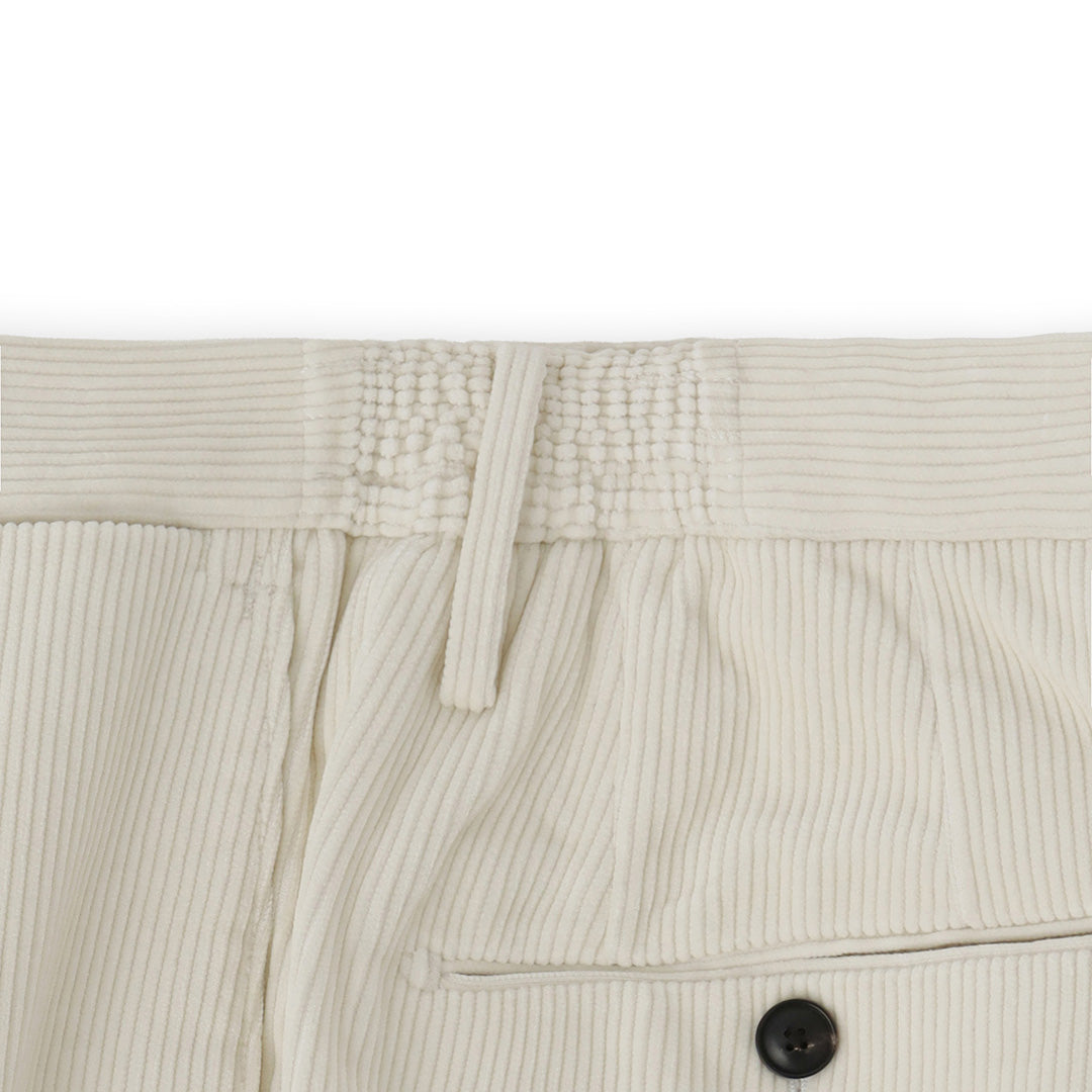 SUVIN PLATINUM Corduroy Easy Trousers Color: Off White