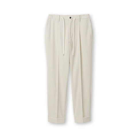 SUVIN PLATINUM Corduroy Easy Trousers Color: Off White