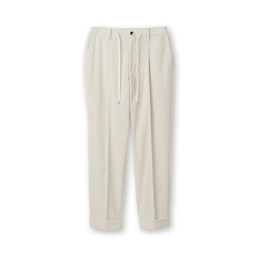 SUVIN PLATINUM Corduroy Easy Trousers Color: Off White