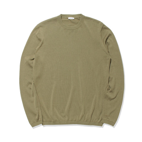 【10月下旬発送】Crew Neck Knit Color: Dry Khaki