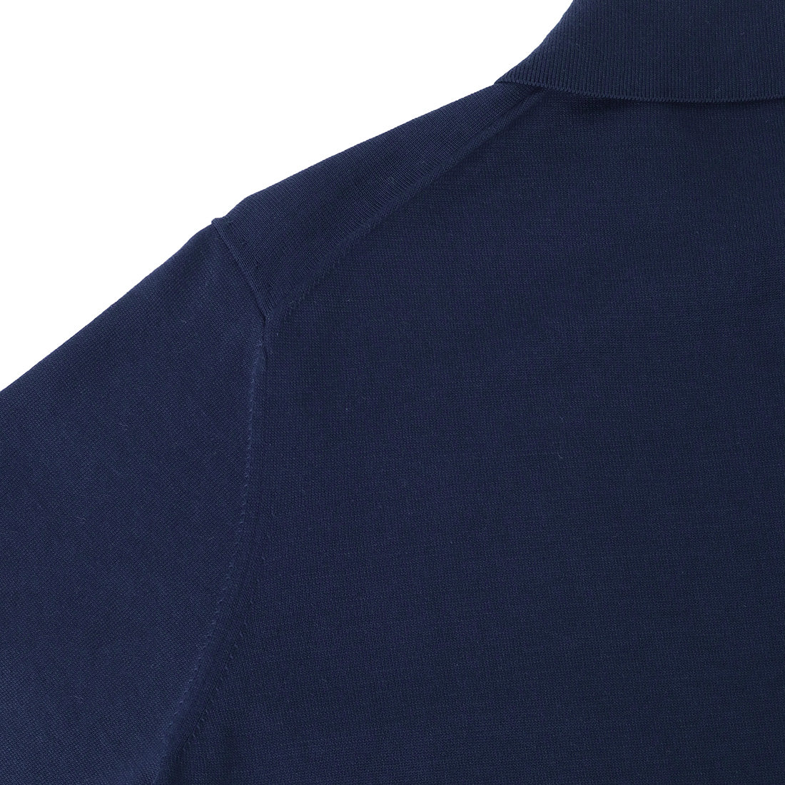 Long Sleeve Knit Polo-shirt Color: Deep Blue