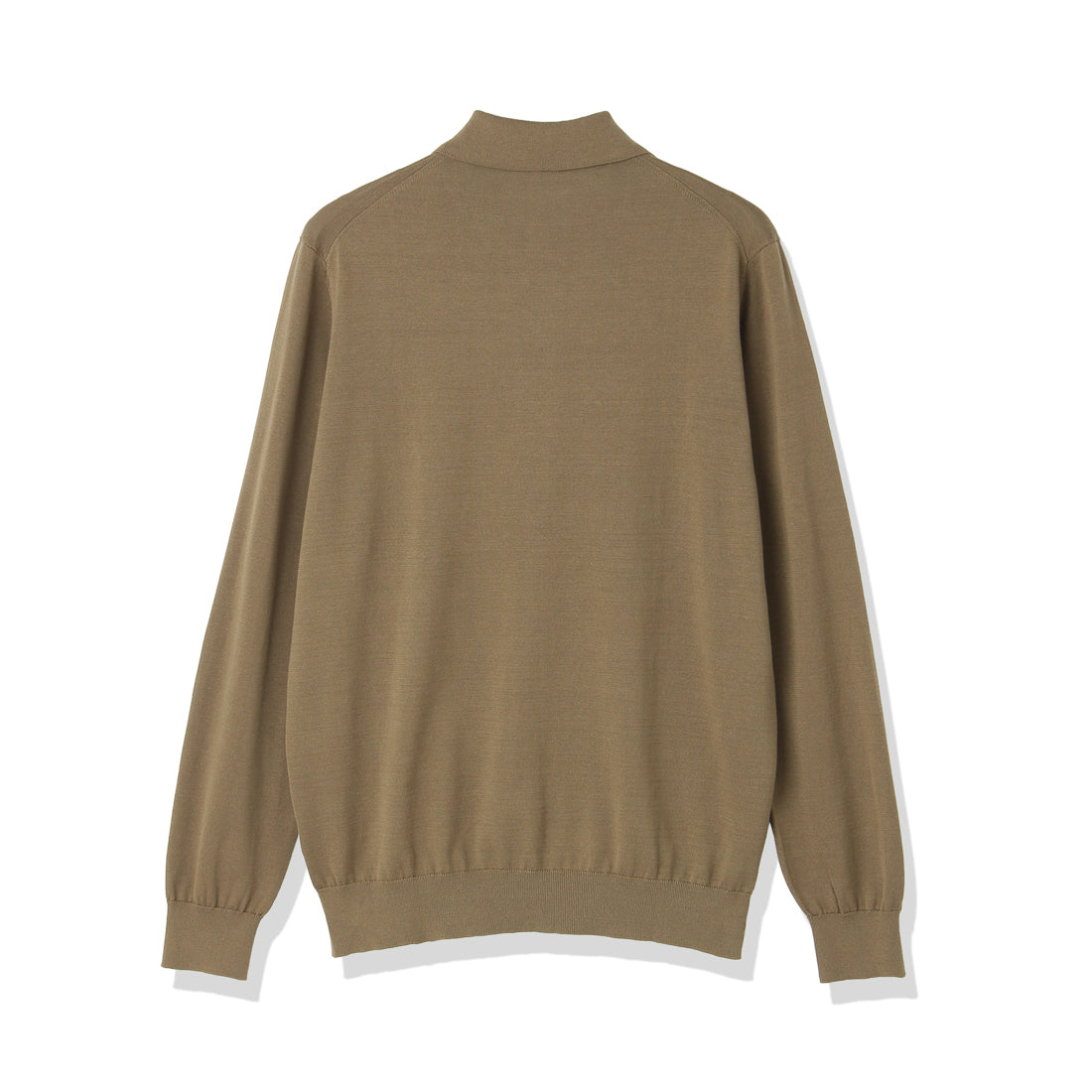 Long Sleeve Knit Polo-shirt Color: Fawn