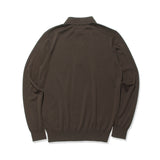 Long Sleeve Knit Polo-shirt Color: Oak