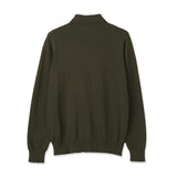 Long Sleeve Knit Polo-shirt Color: Olive