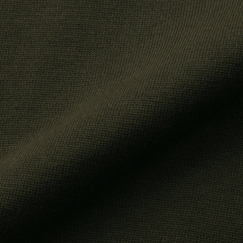 Long Sleeve Knit Polo-shirt Color: Olive