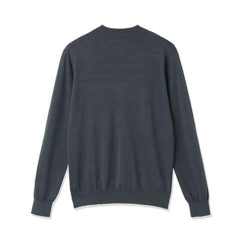 Mock Neck Knit Color: Graphite Blue