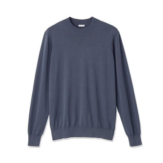 Mock Neck Knit Color: Graphite Blue