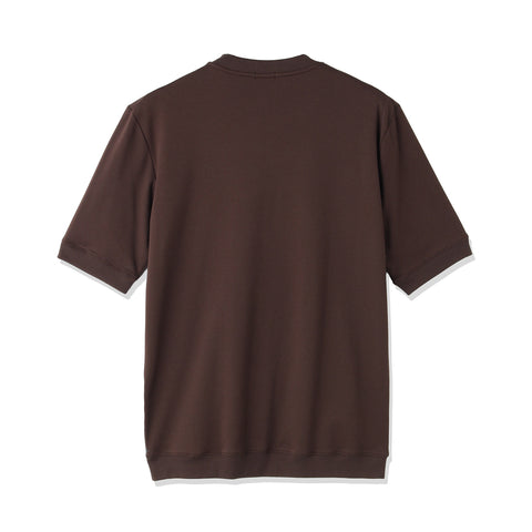 Tailored Ribbed Hem T-shirt Color: Oak