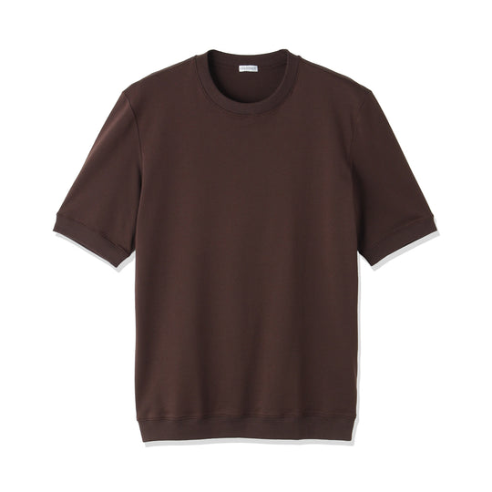 Tailored Ribbed Hem T-shirt Color: Oak