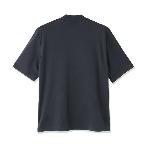 Tailored Mock Neck T-shirt Color: Navy