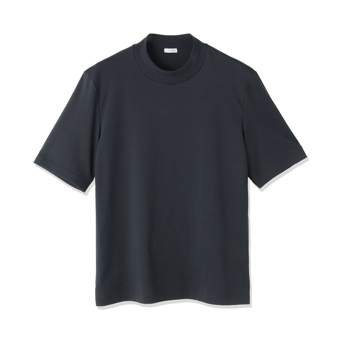 Tailored Mock Neck T-shirt Color: Navy