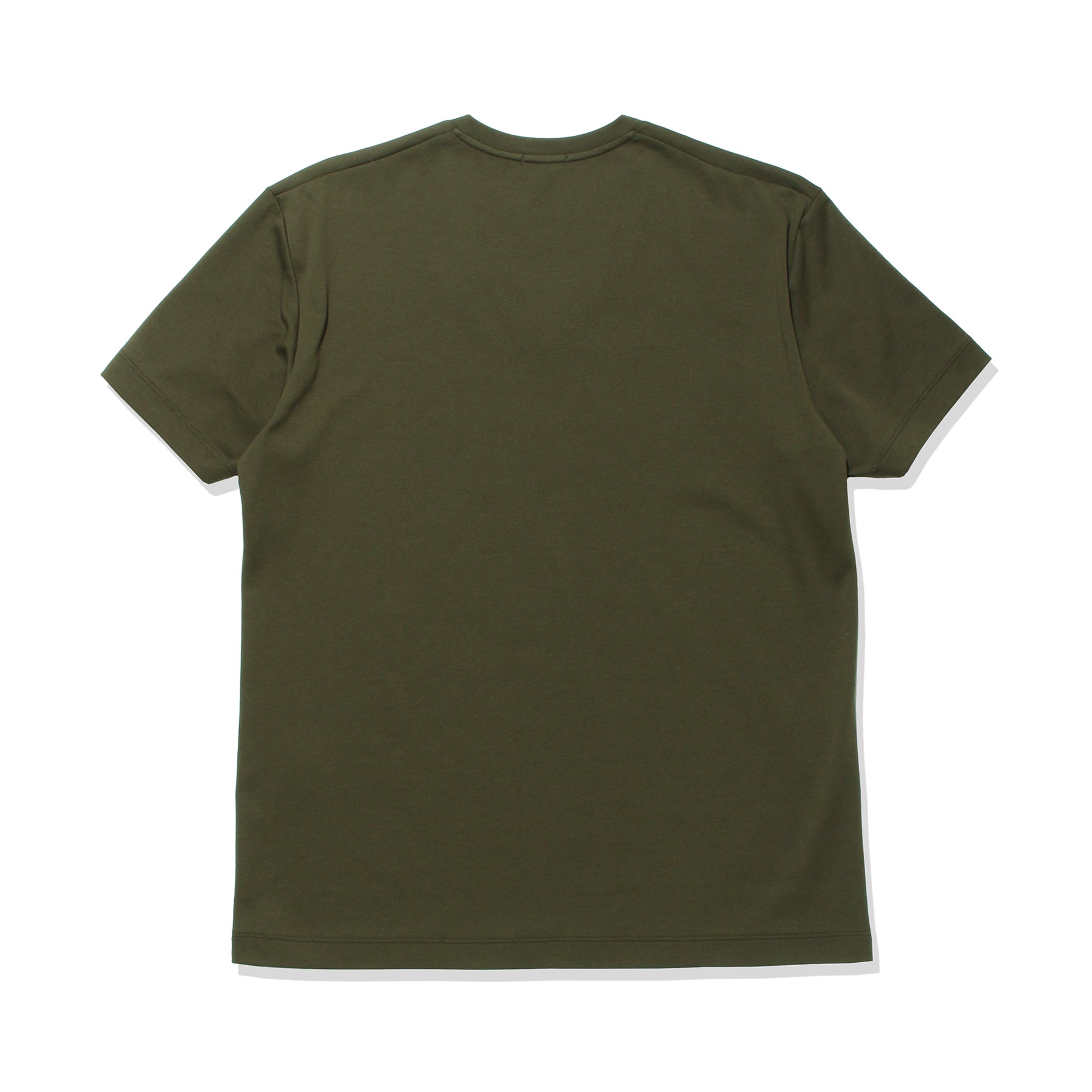 スビンプラチナムスムーステーラードVネックTシャツ オリーブ