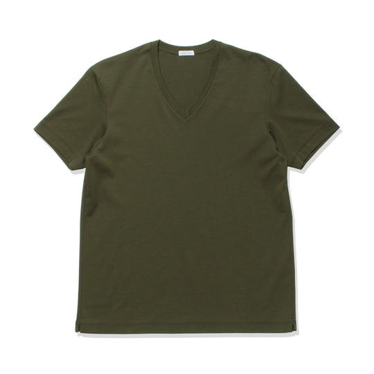Tailored Vneck T-shirt Color: Olive