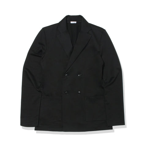 Smooth Terry Cardigan Double Jacket Color: Black