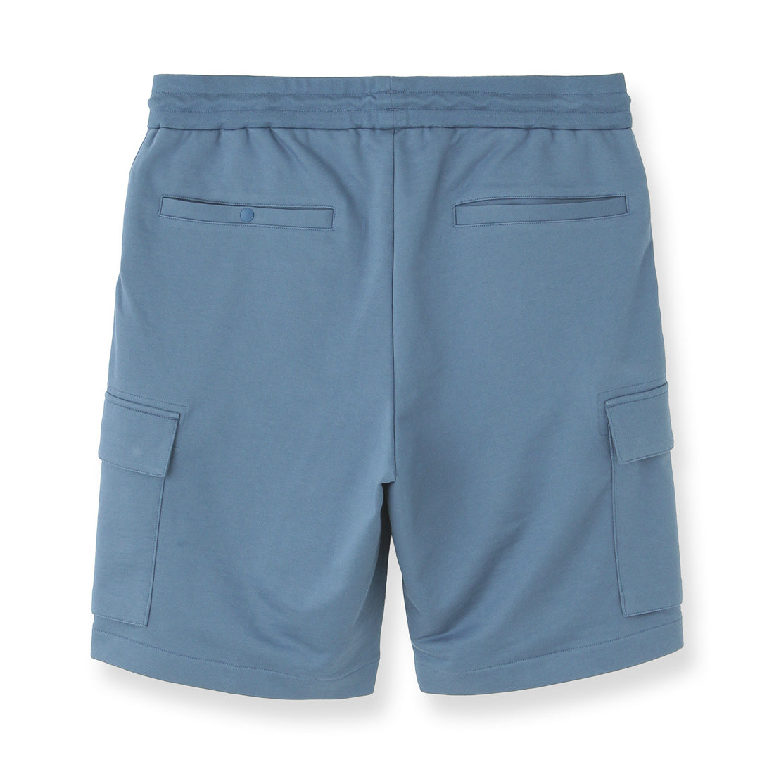 Smooth Terry Cargo Short Pants Color: Graphite Blue
