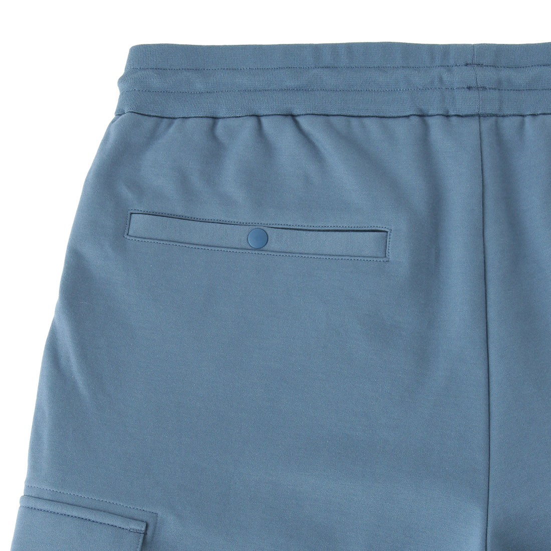 Smooth Terry Cargo Short Pants Color: Graphite Blue