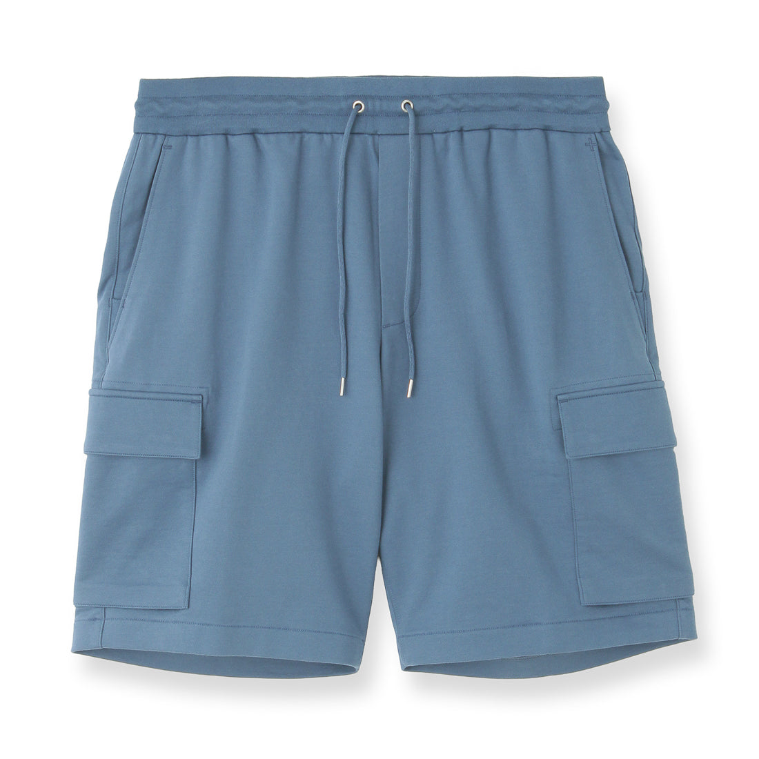 Smooth Terry Cargo Short Pants Color: Graphite Blue