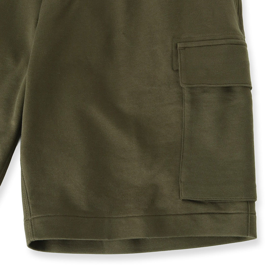 Smooth Terry Cargo Short Pants Color: Olive