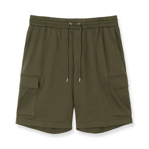 Smooth Terry Cargo Short Pants Color: Olive