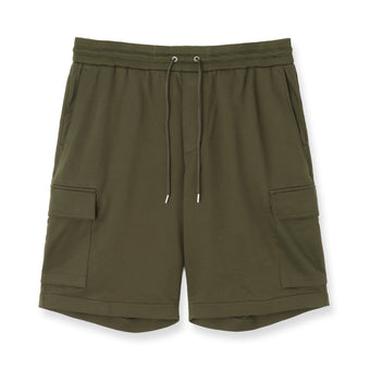 Smooth Terry Cargo Short Pants Color: Olive
