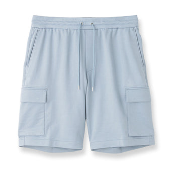 Smooth Terry Cargo Short Pants Color: Sky