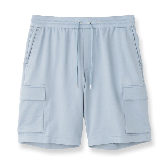 Smooth Terry Cargo Short Pants Color: Sky