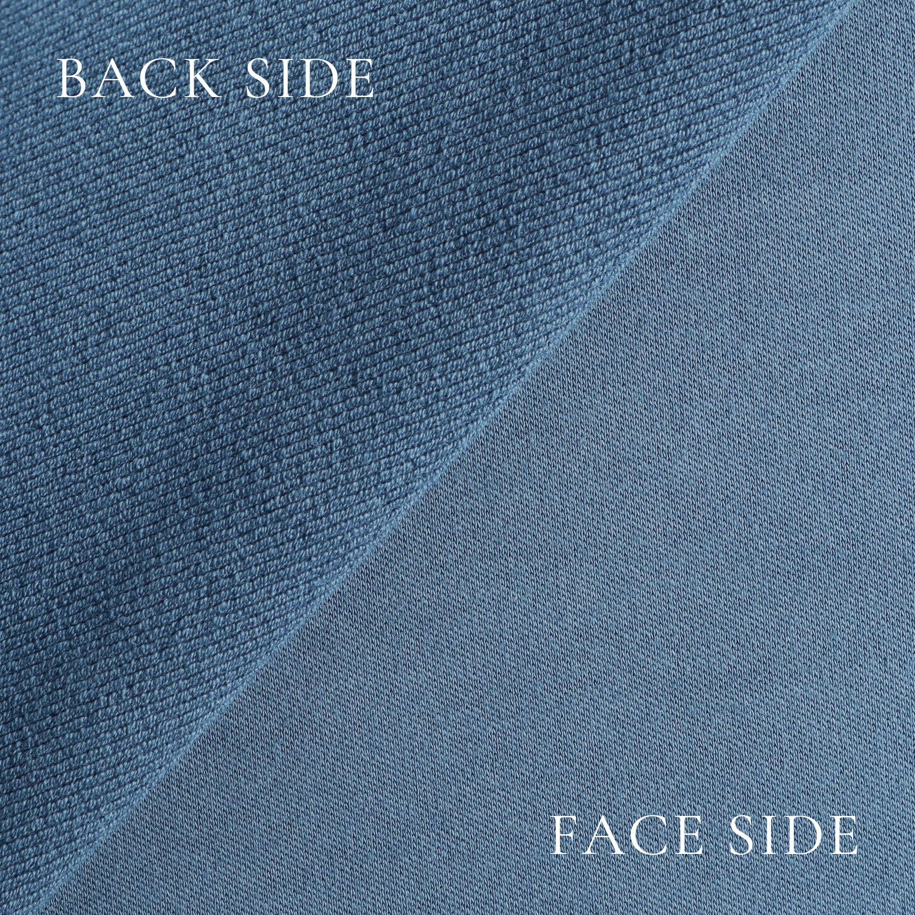 Smooth Terry Hoodie Color: Graphite Blue