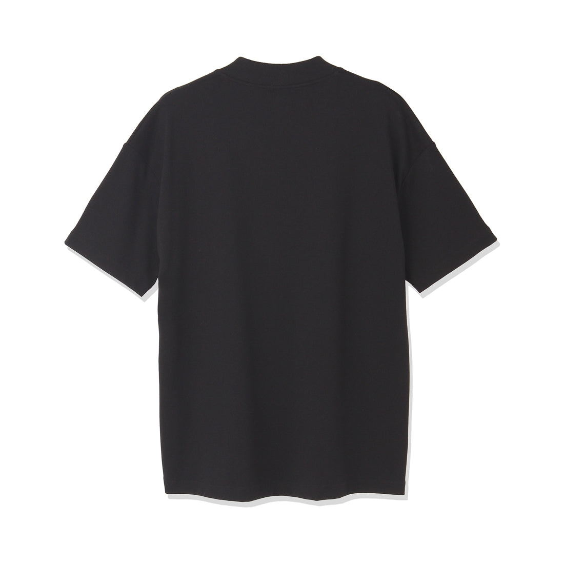 スビンプラチナムスムース モックネックビッグTシャツ ブラック