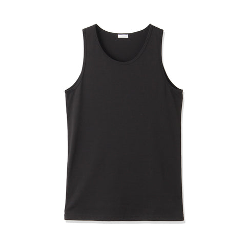 SUVIN PLATINUM High Gauge Fraise Comfort Tank Top Color: Black