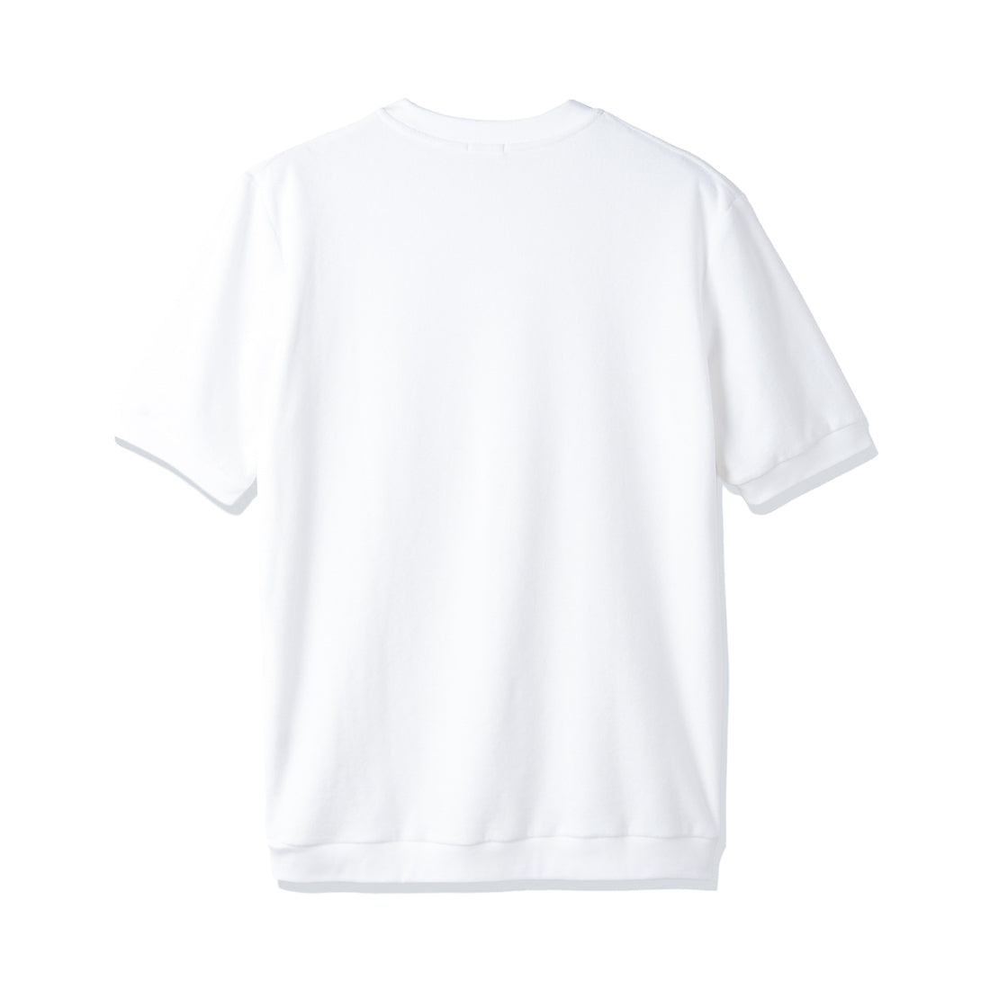 Micro Pile Tailored Ribbed Hem T-shirt Color: White