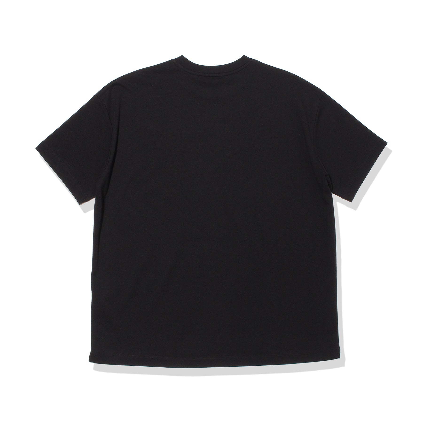 スビンプラチナムスムースビッグTシャツブラックの背面を写した商品画像