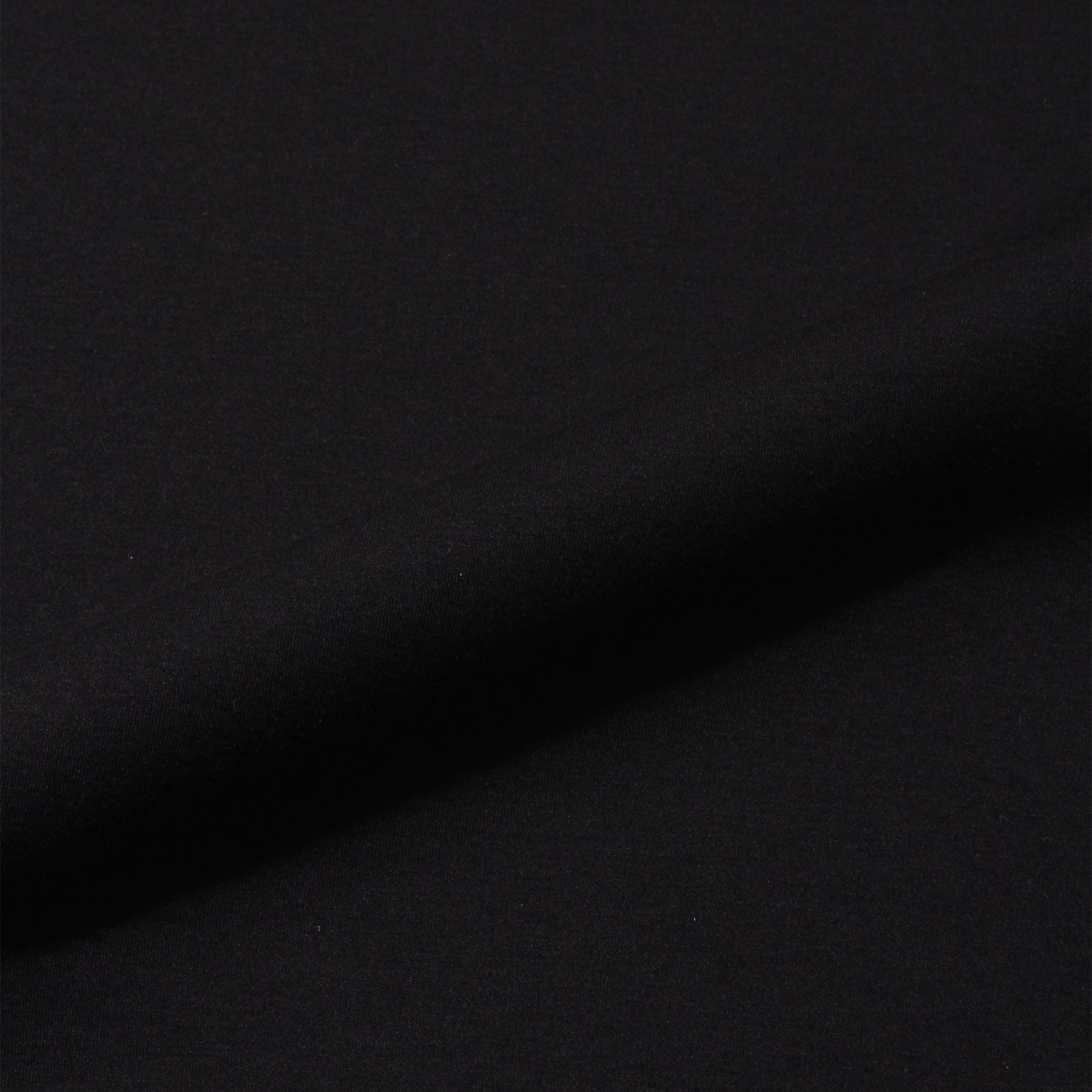 スビンプラチナムスムースビッグTシャツブラックの生地を写した商品画像