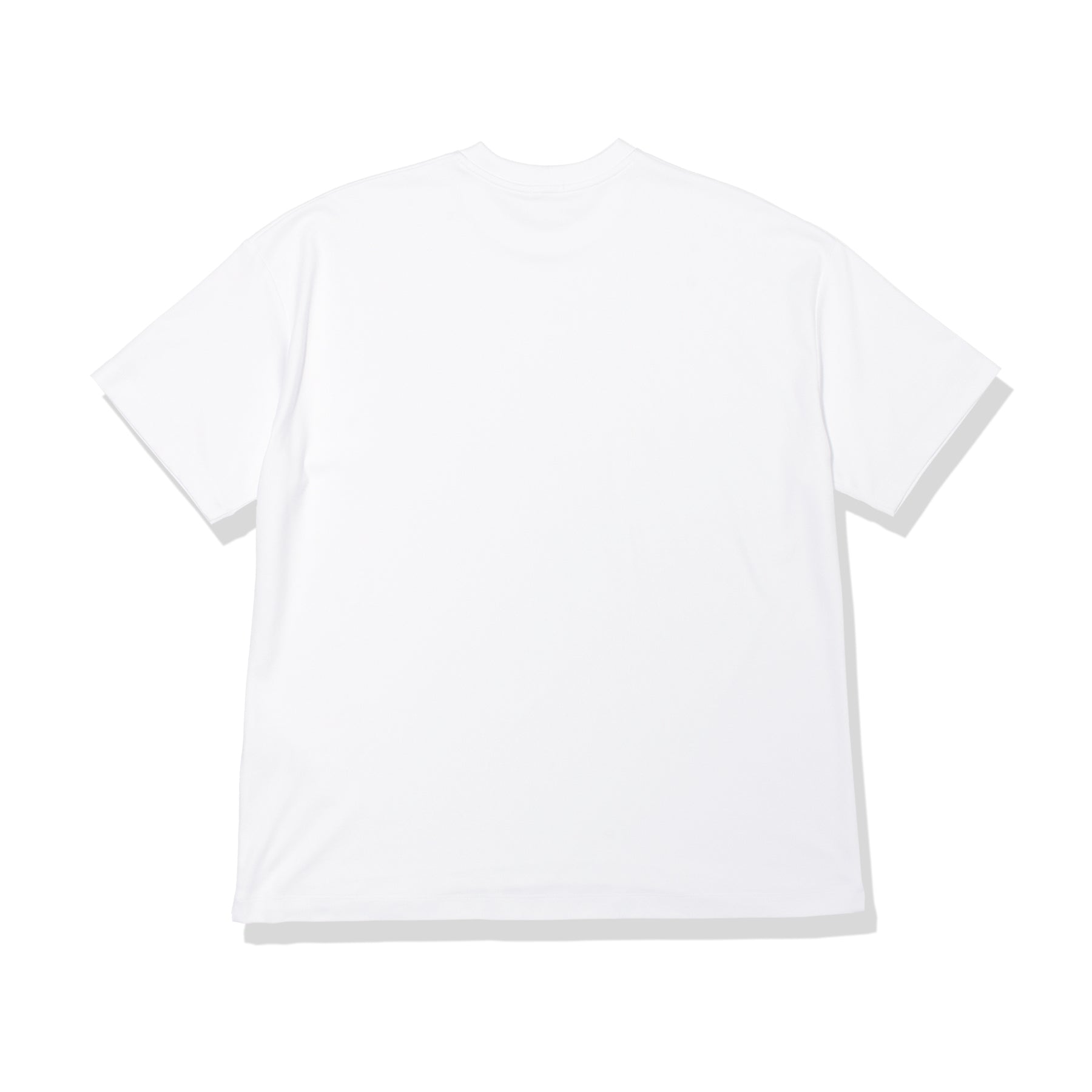 スビンプラチナムスムースビッグTシャツホワイトの背面を写した商品画像
