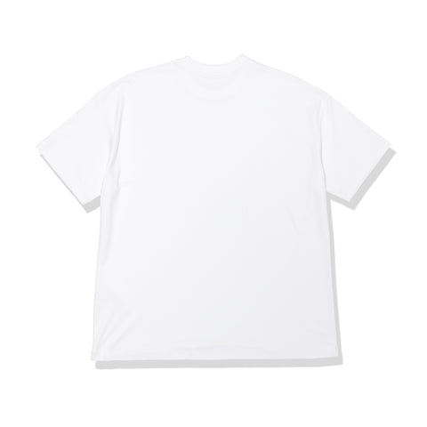スビンプラチナムスムースビッグTシャツホワイトの背面を写した商品画像