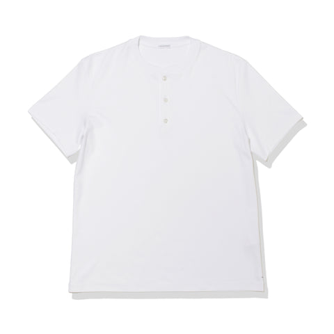 スビンプラチナムスムースヘンリーネックTシャツホワイトの商品画像
