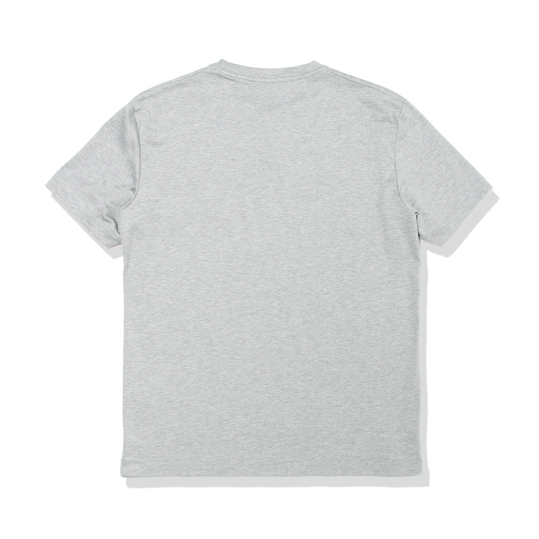 スビンプラチナムスムーステーラードTシャツグレーの背面を写した商品画像
