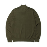 SUVIN PLATINUM Zip Up Knit Color: Olive