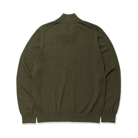 【10月上旬発送予定】SUVIN PLATINUM Zip Up Knit Color: Olive